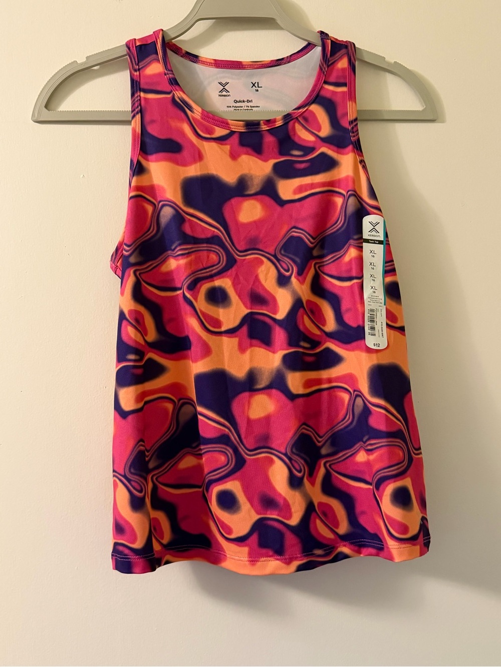 Xersion Girl’s Vibrant Pink & Orange Active Tank Top - XL